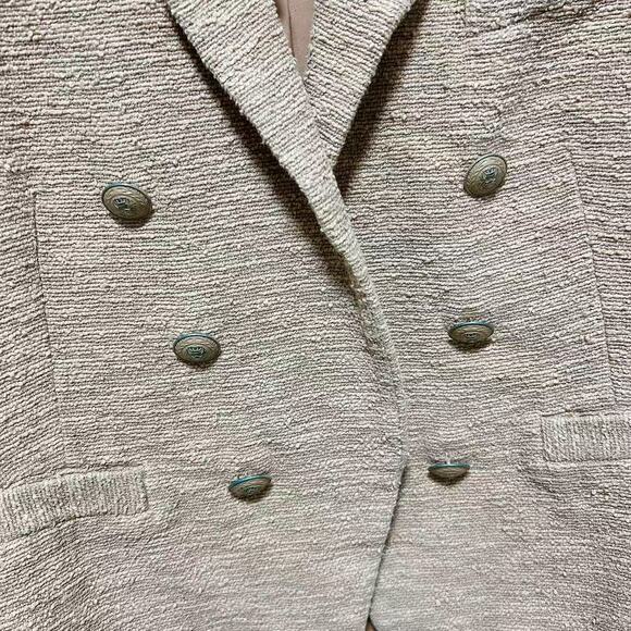 L’Agence Brooke Cropped Brown Crepe Blazer Size 8 - Picture 7 of 9